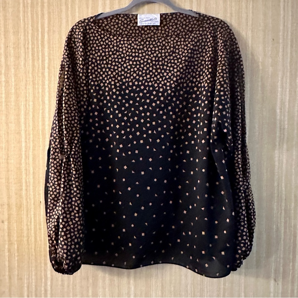 Samantha O Polka Dot Plus Size Top 1X